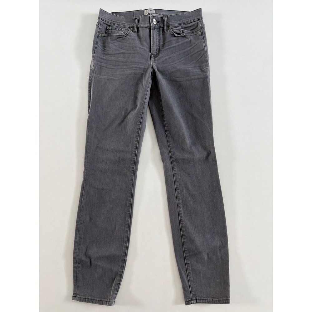 J.Crew Toothpick Skinny Jeans Gray Mid Rise‎ Denim Pants Size 27